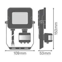LEDVANCE reflektor sa senzorom 10W 4000k crni