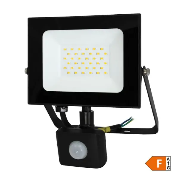 LED reflektor 30W 6500K, 2550lm 30kh, crni detektor pokreta