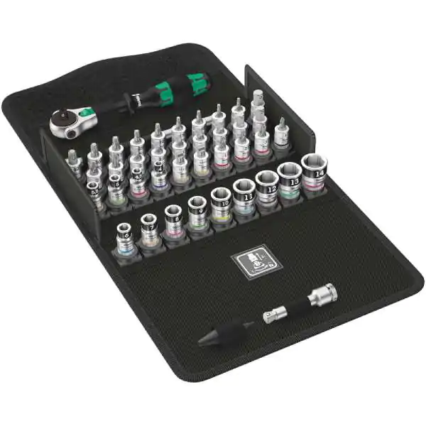 Wera 8100 sveobuhvatni Zyklop set gedora, 1/4", sa funkcijom držanja, metrički, 42 komada, 05003755001