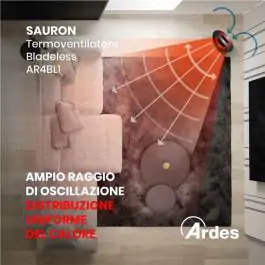 Keramička grejalica sa ventilatorom led svetlom i tajmerom ARDES AR4BL1