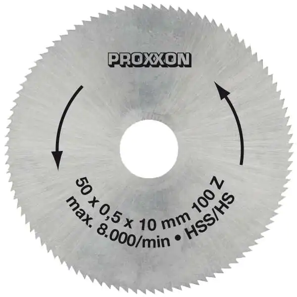 Proxxon list za kružnu testeru od visoko legiranog čelika (HSS) 100 zuba (50 x 10 x 0,5 mm)