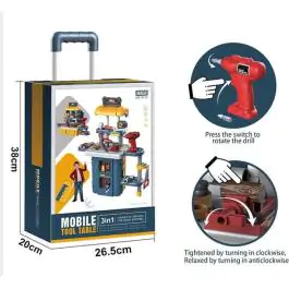 Igračka radionica sa alatom u koferu 3u1