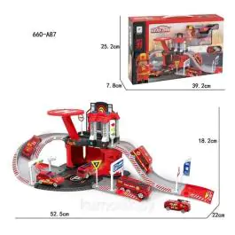 Igračka vatrogasna stanica sa autima