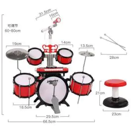 Igračka za decu bubnjevi, sintisajzer i mikrofon sa stalkom Baoli
