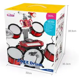 Igračka za decu bubnjevi, sintisajzer i mikrofon sa stalkom Baoli