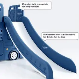 Dečiji roze vozić sa toboganom, košem i ostavom za igračke