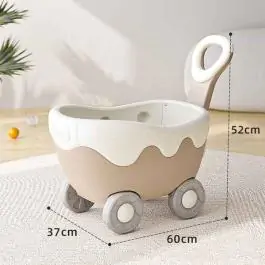 Kolica za ostavu igračaka i guralica 2u1