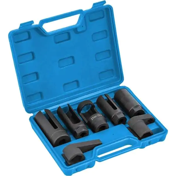 Hogert HT8G326 komplet nasadnih ključeva za lambda sondu i brizgaljke – 7 komada