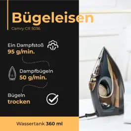 CAMRY CR5036 KERAMIČKA PARNA PEGLA 3400W