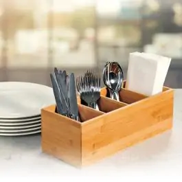 KESPER KSP70850 kutija za escajg sa 4 pregrade od bambusa FSC 35x14x12 cm