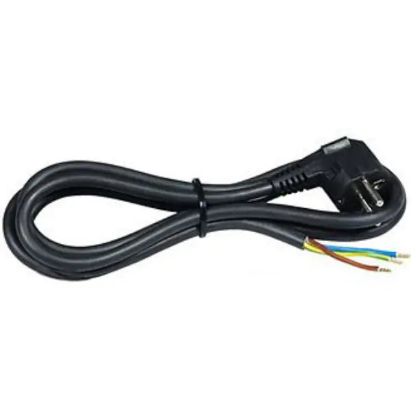 Priključni kabl 16 A 250 V 3500 W, crni, 3m H05VV-F 3G2,5