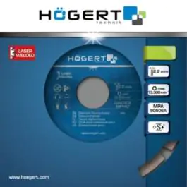 Hogert HT6D742 rezni segmentirani dijamantski disk, 125 mm, laserski varen
