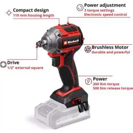Einhell PROFESSIONAL akumulatorski udarni odvijač TP-CW 18/260-C Li BL – Solo
