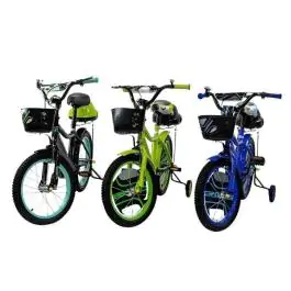 Dečiji bicikl sa pomoćnim točkovima ”Crosser” crno-zelena 724-16”