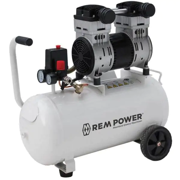 REM POWER tihi kompresor EL200/8/40 – Silent, 40 L, bezuljni