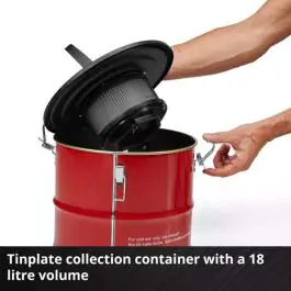 Einhell TC-AV 1830 D usisivač za pepeo 800 W, metalni rezervoar 18 l