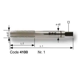 Ručna ureznica 3kom DIN 352 HSS G M6x1 Bohrcraft