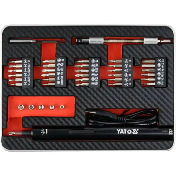 YATO precizna štapna šrafilica 3,6 VOLTI-39 delova YT27930