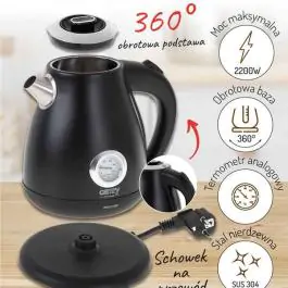 CAMRY CR1344B ketler sa termometrom 1,7L 2200W