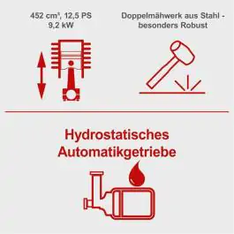 Scheppach TMR452-98H-RD traktor kosilica za travu 12.5 KS, hidrostat, širina košenja 98 cm