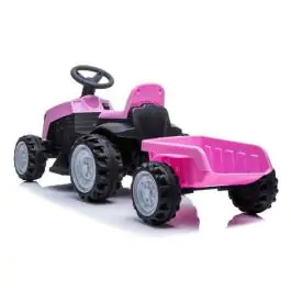 Dečiji traktor na akumulator sa prikolicom roze 12670PS