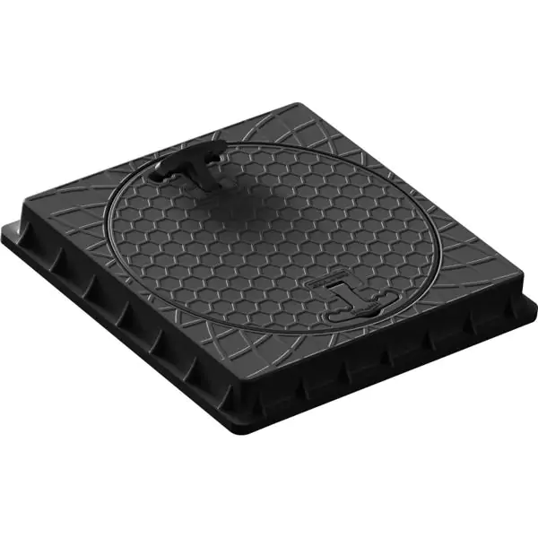 Poklopac za šaht PVC kockasti crni 55x55 cm LuxWares