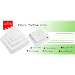 Poklopac za šaht PVC kockasti sivi 55 x 55 cm LuxWares