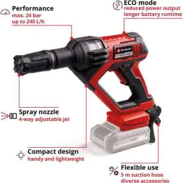 Einhell akumulatorski perač pod pritiskom HYPRESSO 18/24-1 Solo