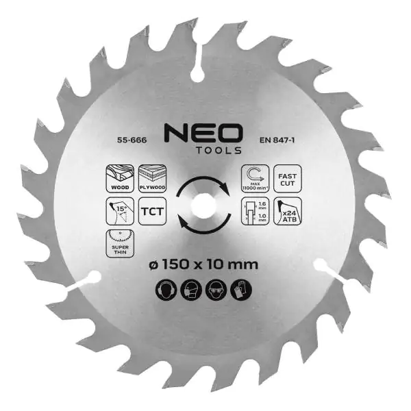 List kružne testere 150/10mm - NEO 55-666