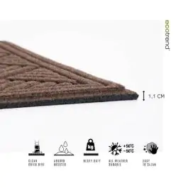 Otirač gumeni (braon) CONTOURS PARQUET - MULTY HOME