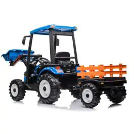 Traktor Sa Prikolicom i Utovarivačem Plavi Premium Oprema 24V7A 12949PS