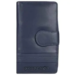 Novčanik kožni ženski srednji sa zipom i kopčom Pierre Cardin 2202TILAK130 plavi