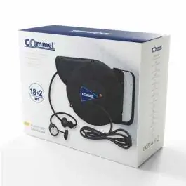 Automatska motalica sa kablom IP44, crna H07RN-F 3G1,5 L=18m Commel