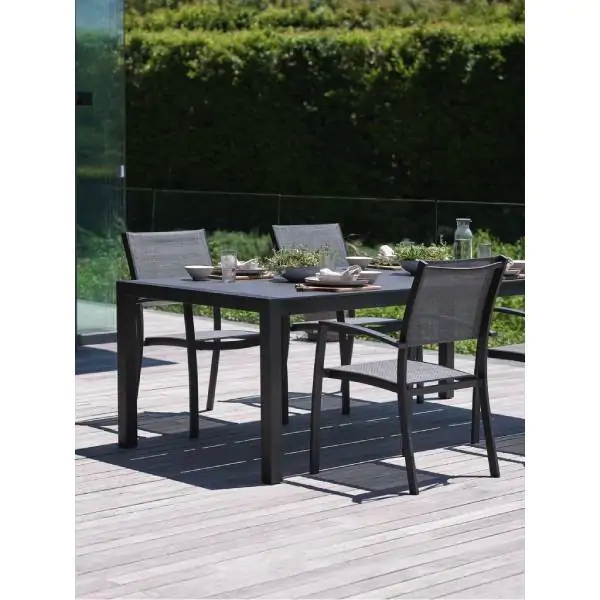 HAGEN D214  baštenski sto + 4 STRANDBY baštenske stolice siva S374077