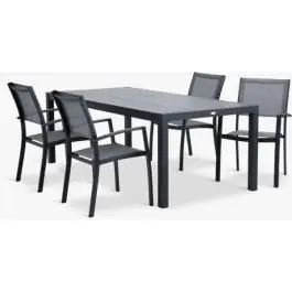 HAGEN D214  baštenski sto + 4 STRANDBY baštenske stolice siva S374077