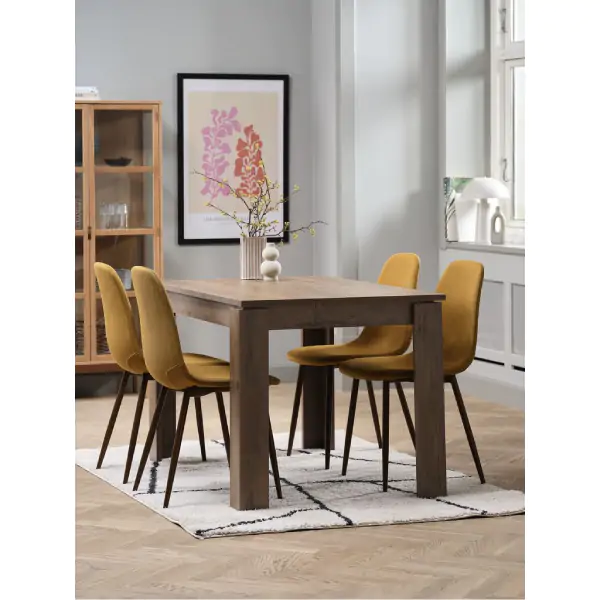 VEDDE D120 sto divlji tamni hrast + 4 JONSTRUP stolice kari S000045