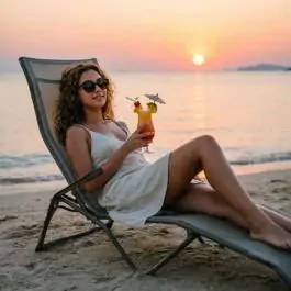 Sklopiva ležaljka za plažu i baštu 136 x 58 x 94 cm siva