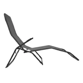 Sklopiva ležaljka za plažu i baštu 136 x 58 x 94 cm tamno siva