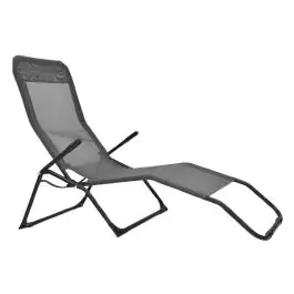 Sklopiva ležaljka za plažu i baštu 136 x 58 x 94 cm tamno siva