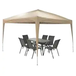 Sklopivi paviljon za dvorišta 3x3m bež