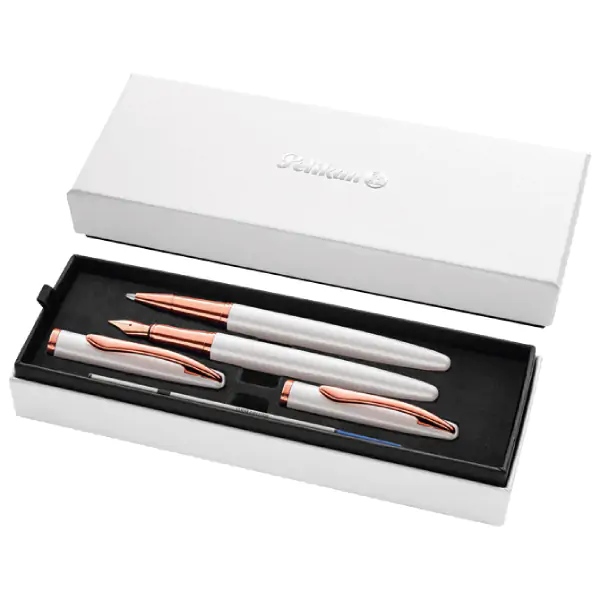 Set nalivpero+roler Jazz Noble Elegance+poklon kutija G25 Pelikan 826907 biserno beli 000021221