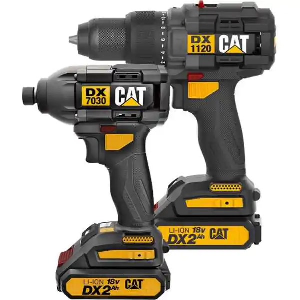 CAT aku-kombo set DXK201 – 18V, 2 alata, 2 baterije, punjač