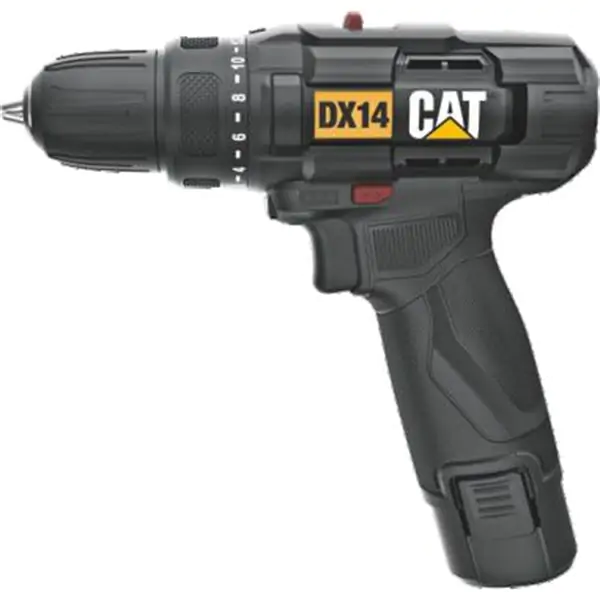 CAT DX14 aku bušilica zavrtač 12V sa 2 baterije 2.0Ah, 30 Nm i LED svetlom