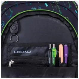 Ranac đački anatomski 2zipa 1džep veći AB300 Skate Lifestyle 24.Head 502024115 crno-zeleni 000021092