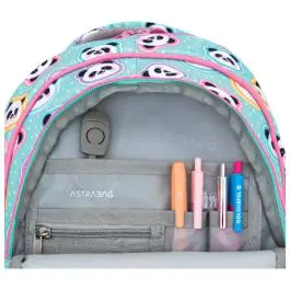 Ranac đački anatomski 3zipa AB330 Minty Pandas 25.Astrabag 502025010 tirkizni 000021116