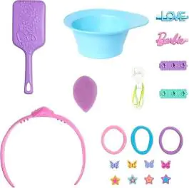 Barbie lutka-glava za friziranje sa dodacima