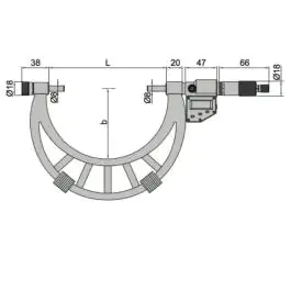 INSIZE Mikrometar digitalni 400-500 mm 3506-500A