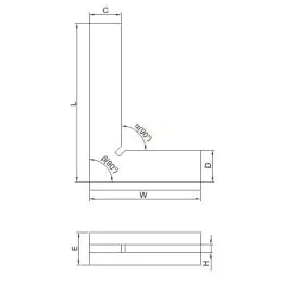 INSIZE Ugaonik sa naslonom precizni 300x200 mm 4793-300