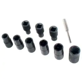 Set nasadnih ključeva za oštećene vijke i navrtke 1/2" 10-19 mm
