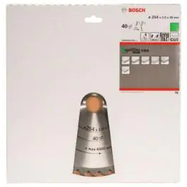 List kružne testere Optiline Wood 254 x 30 x 2,0 mm, 40 Bosch 2608640435, 254 x 30 x 2,0 mm, 40